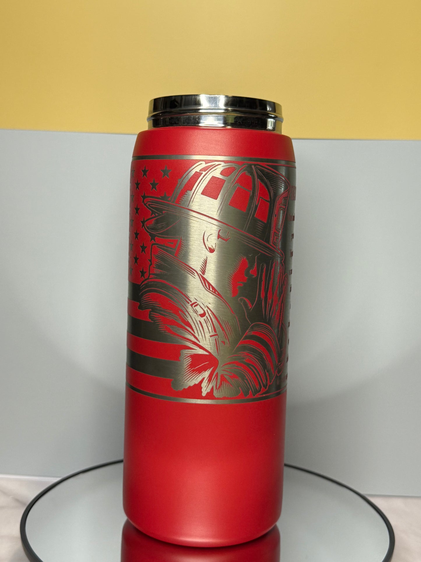 30oz.Owala engraved tumbler - Firefighters Prayer