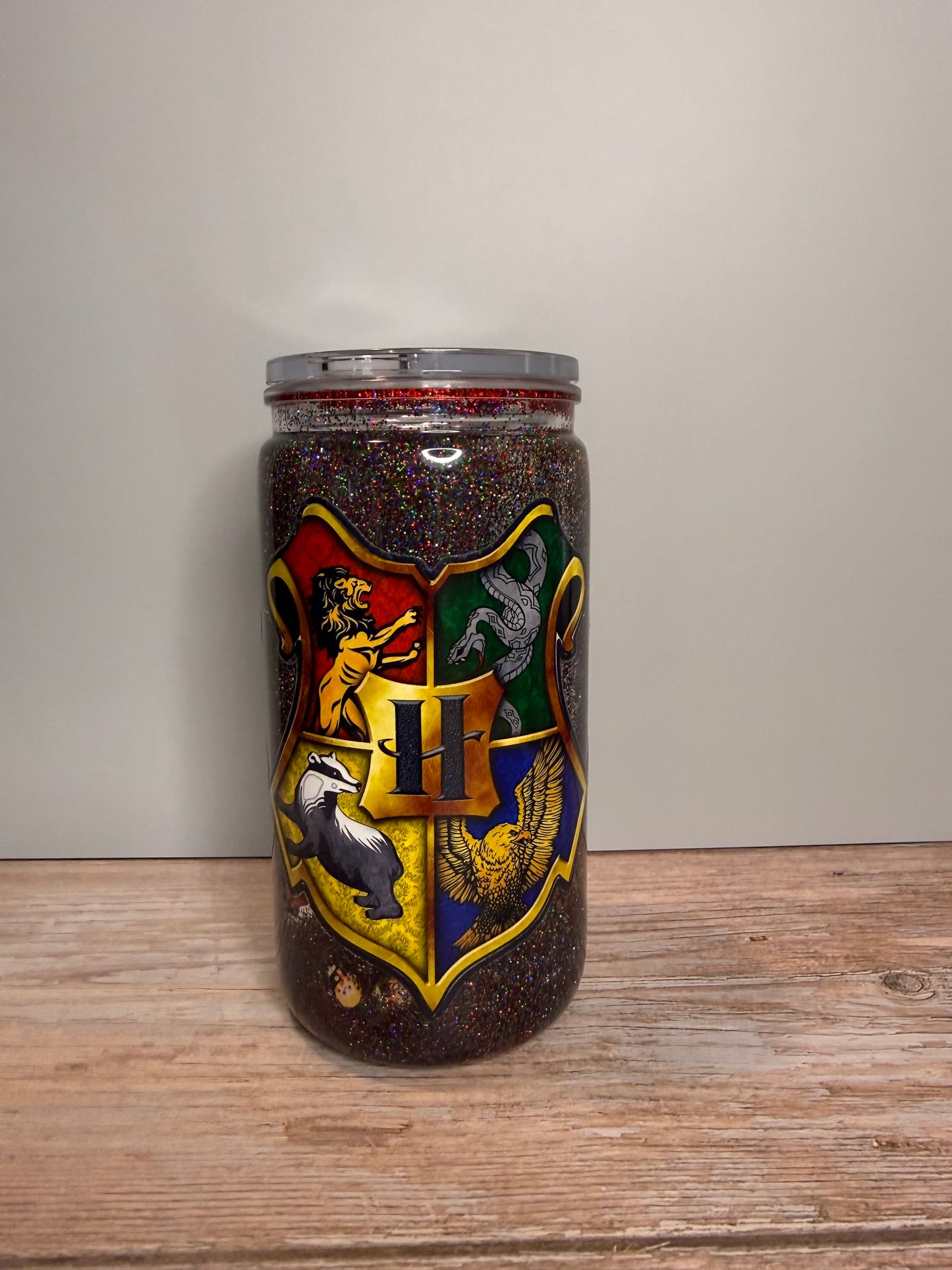 ✨ Magical Hogwarts House Crest Snow Globe Tumbler ✨ -16oz