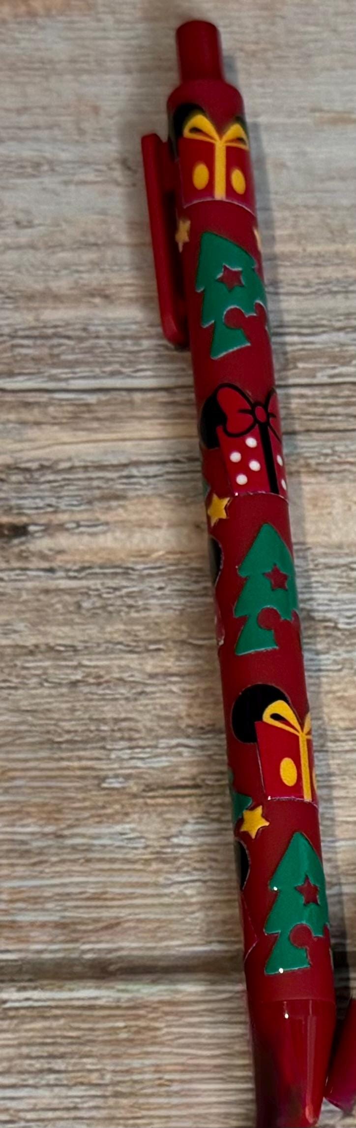 Festive Mouse Holiday Pens - Blue ink